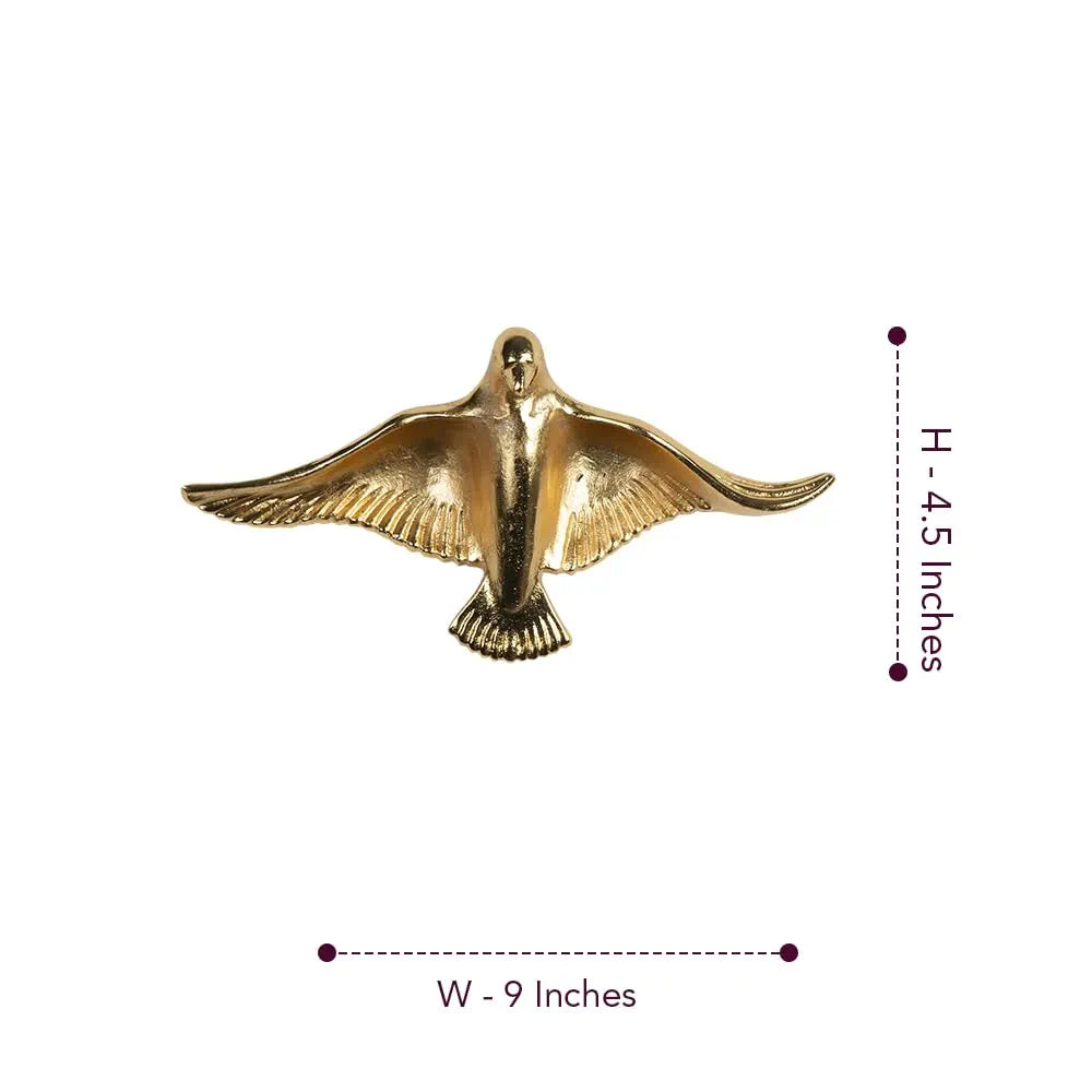 The Artment your Artistic Apartment Minimalist Watch Me Fly Wall Décor Hanging Set of 5 Gold
