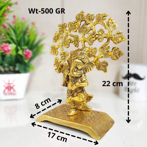 KridayKraft Metal Ganesha Statue Ganpati Murti Religious Idol for Pooja