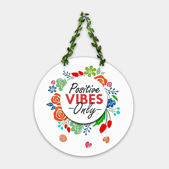 Artvibes Positive Vibes Only Wall Hanging for Home | Decoration Art Piece