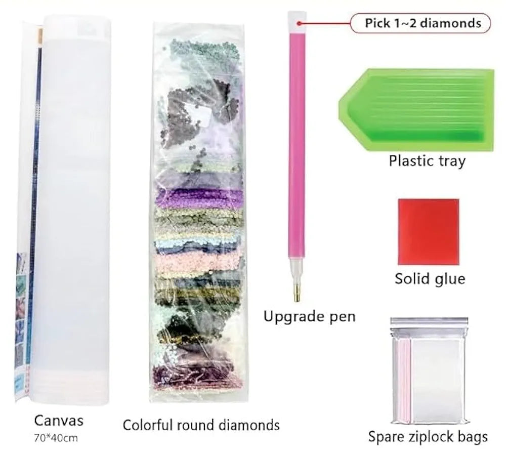 TREXEE Large Size 5D Diamond Painting by Number Kit for Adults & Kids - Beginner DIY Full Drill Embroidery Cross Stitch Pictures Art Kit