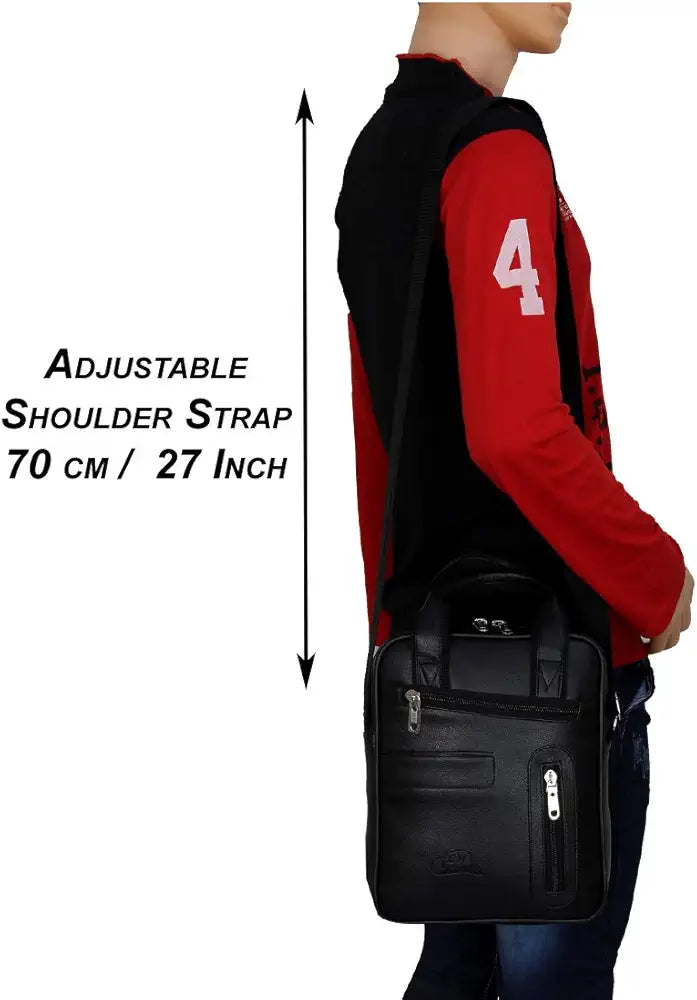 Leather World PU Leather Sling Bag Men Cross Body Travel Office Business Messenger Women