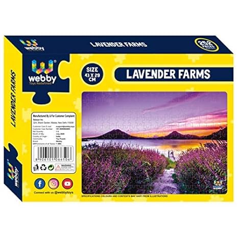 Webby Kids Lavender Farms Jigsaw Puzzle 252 Pieces