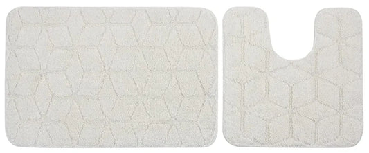 Saral Home Solid Antiskid Bathmat Set Colour White