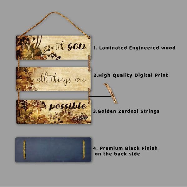Sehaz Artworks Wall Decor Items for Bedroom Decorative Items for Home Bible Verse Christian-3-0008