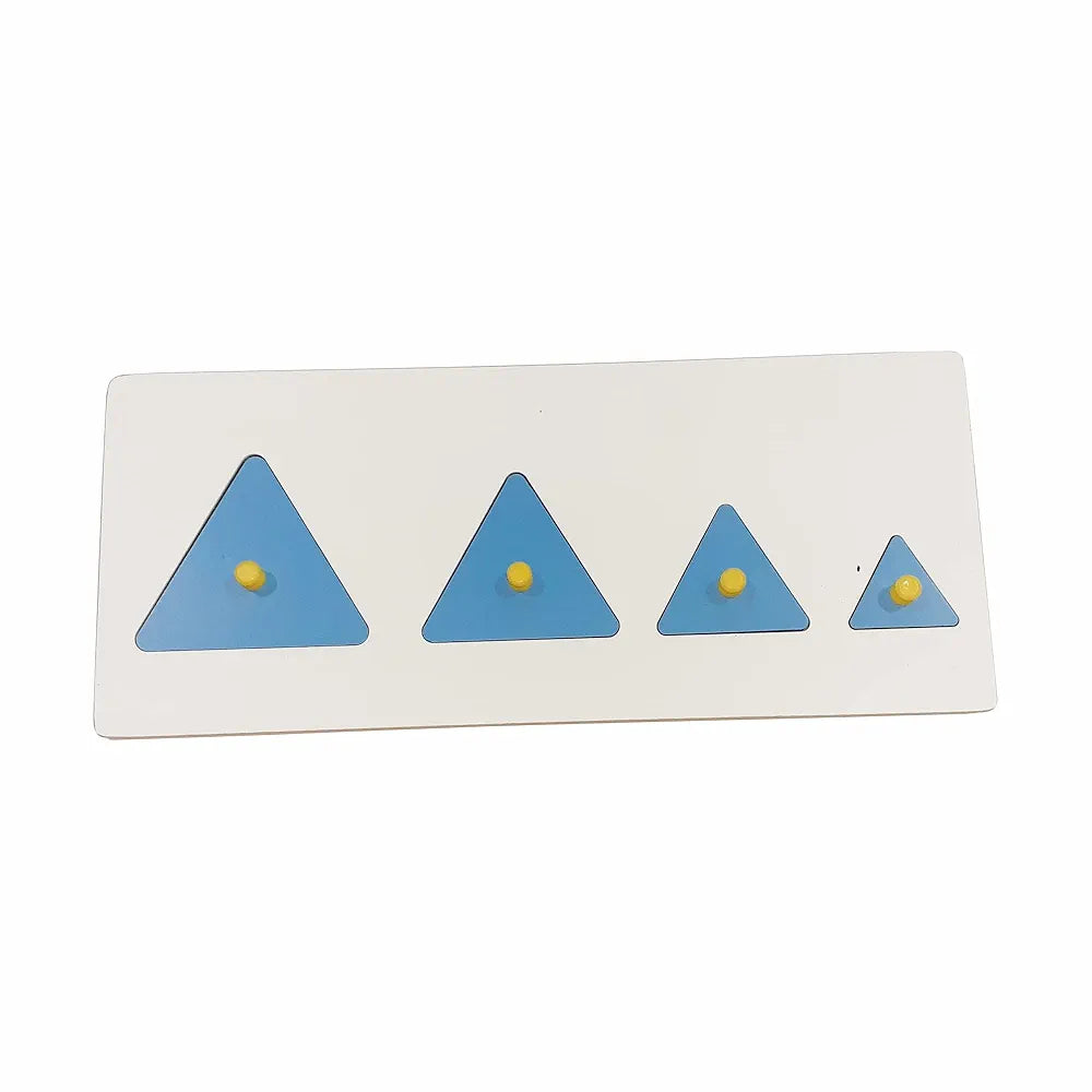 Tantrums Preschool Wooden Triangle Seriation Board Puzzle for Kids Learning Helpful in Developing Hand Eye Concentration and Motor Skills with Self-Correcting Match ups