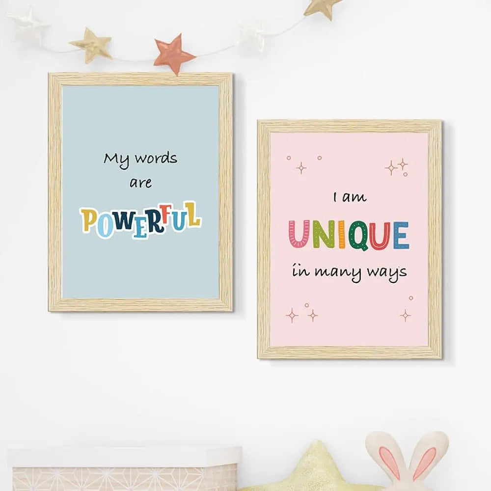ArtX Motivational -07 Quotes Wall Art A4 Size Multicolor Synthetic Wood Frames Set Of 6