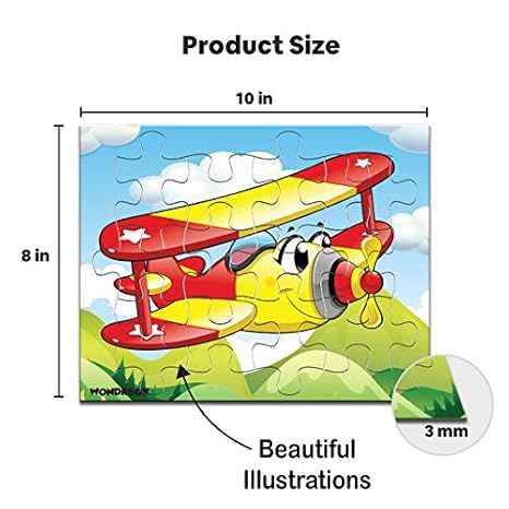 Wondrbox Means Of Transport Jigsaw Puzzles For Kids Means of Transport Set of 4 Puzzles in Box
