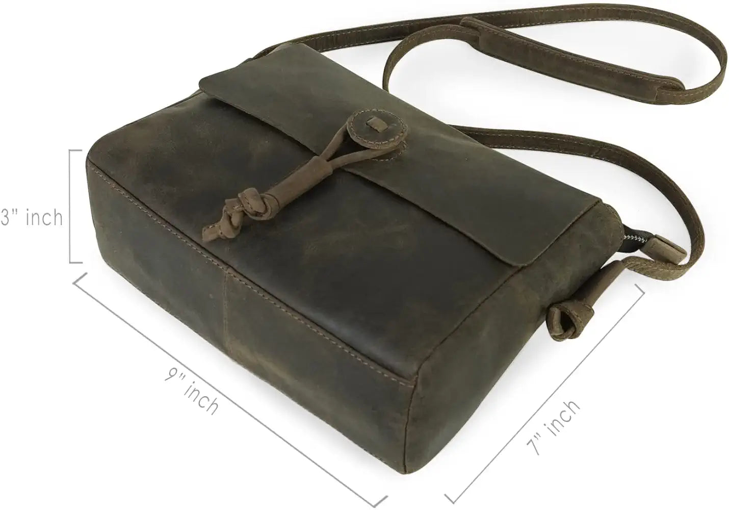 Goatter Hunter Leather 9" Inch Crossbody/Sling Messenger Bag For Girls And Womens, GTHT-17