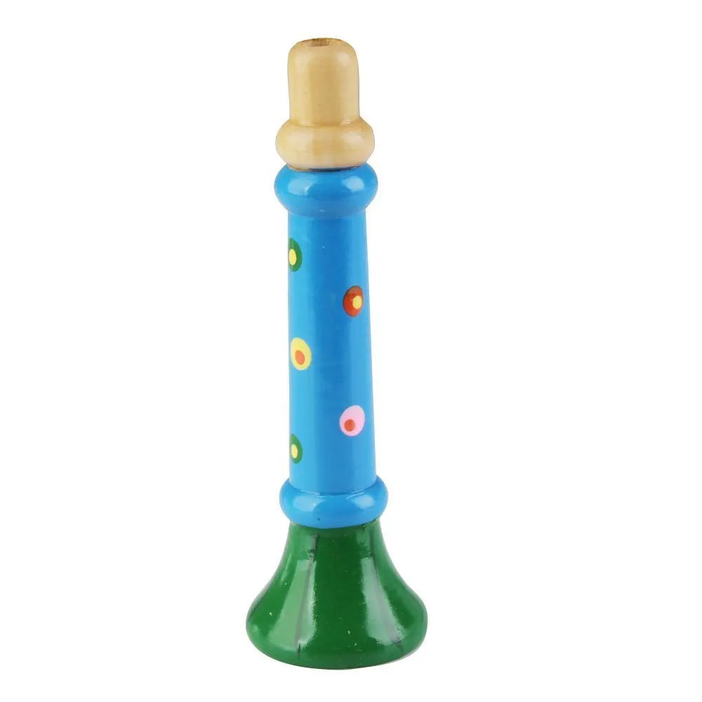 Trinkets & More™ - Wooden Trumpets Colourful | Birthday Return Gift | Whistle Musical Instrument | Toys Kids 2+ Years
