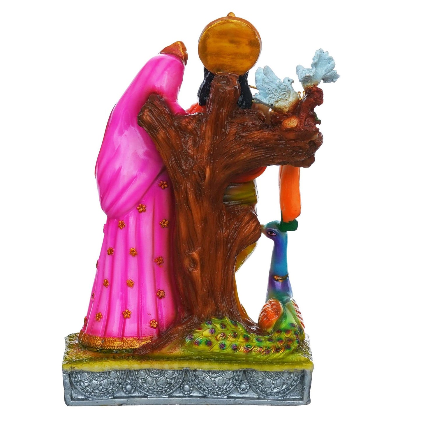 Statue of Hindu Deity Krishna and Radha (12 inches)