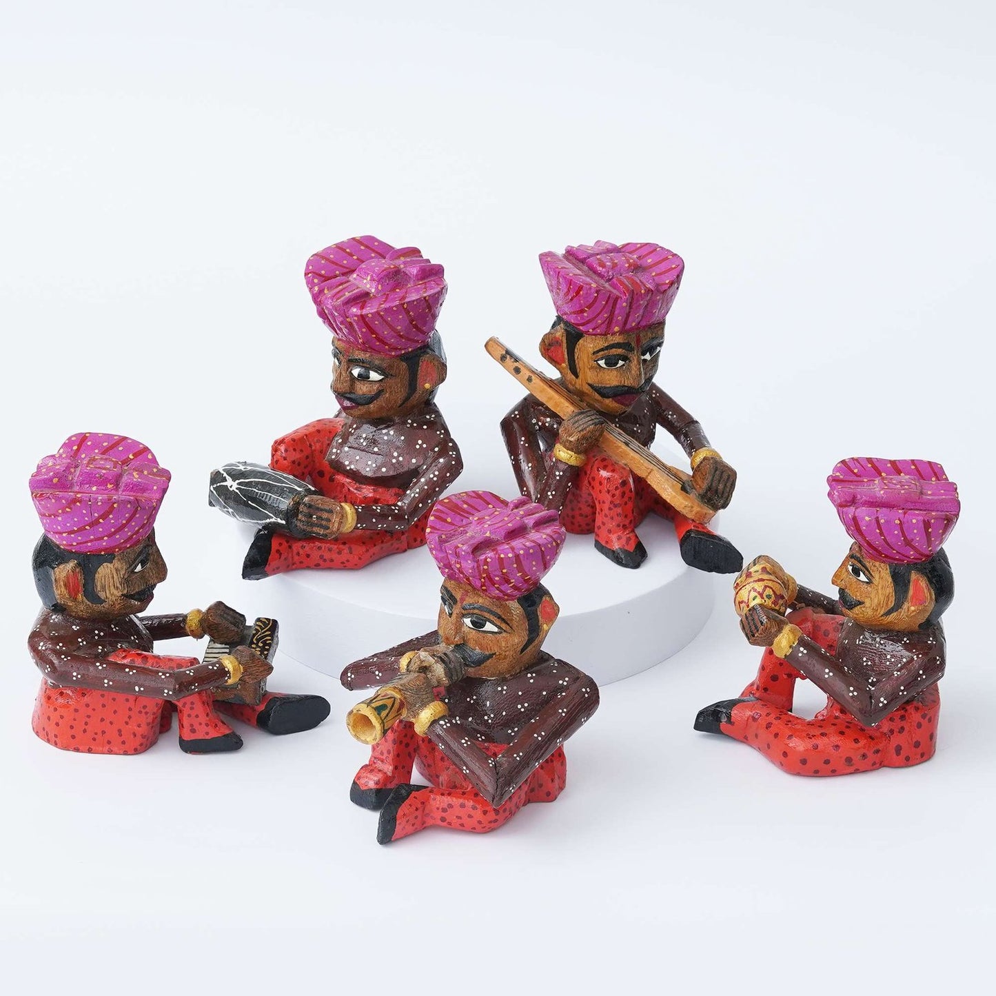 Rajasthani Musician Set: Authentic Handcrafted Ensemble for Cultural Delight