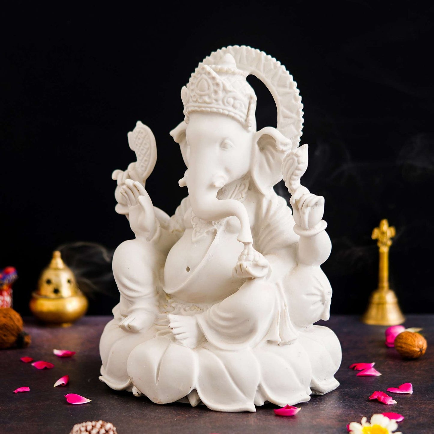 Marble Ganesh ji Statue Idol Murti for Home Decor Office Desk? for HomeDecor Decoration Gifting -1