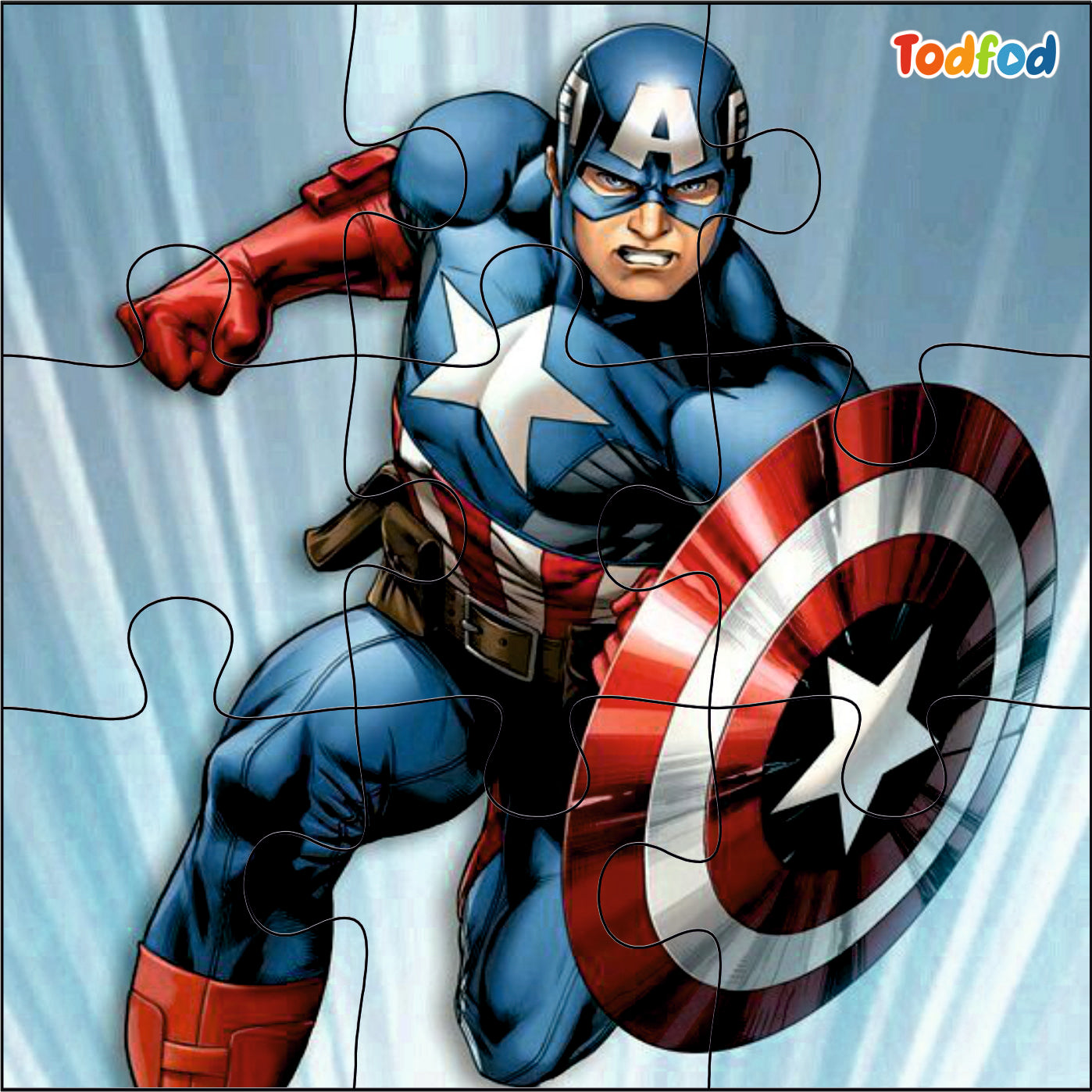 Wooden Jigsaw Puzzles - Marvel Avengers Anime Cartoon Characters for Kids (54 Pieces)