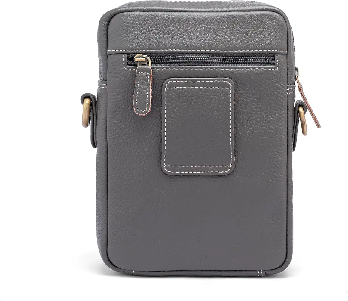 Goatter Genuine Leather Unisex Sling Cross-BodyBag Messenger Bag
