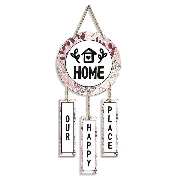 Sehaz Artworks Wooden Wall Hangings for Home Decoration Room Decor Wall Our Happy Place
