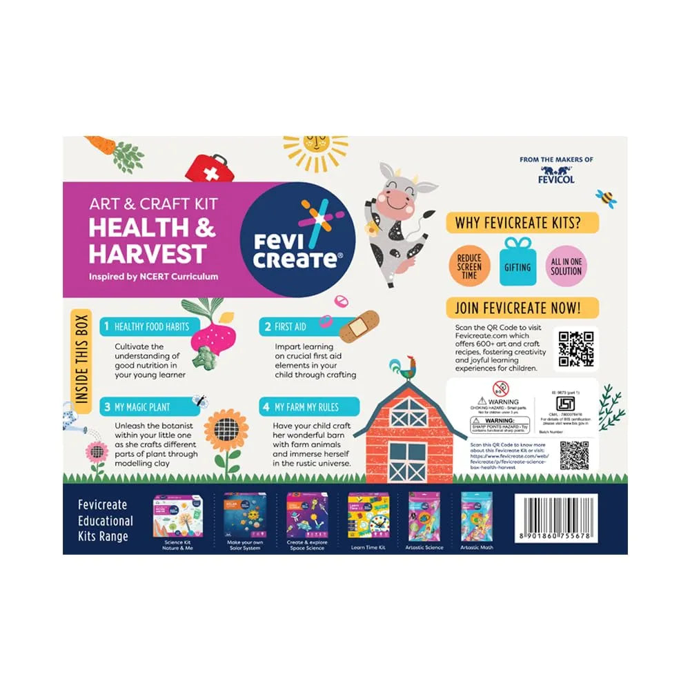 Fevicreate Health and Harvest Art & Craft Kit | Science Series Inspired by NCERT Curriculum| Best Gift for Kids Boys & Girls 6+ Years