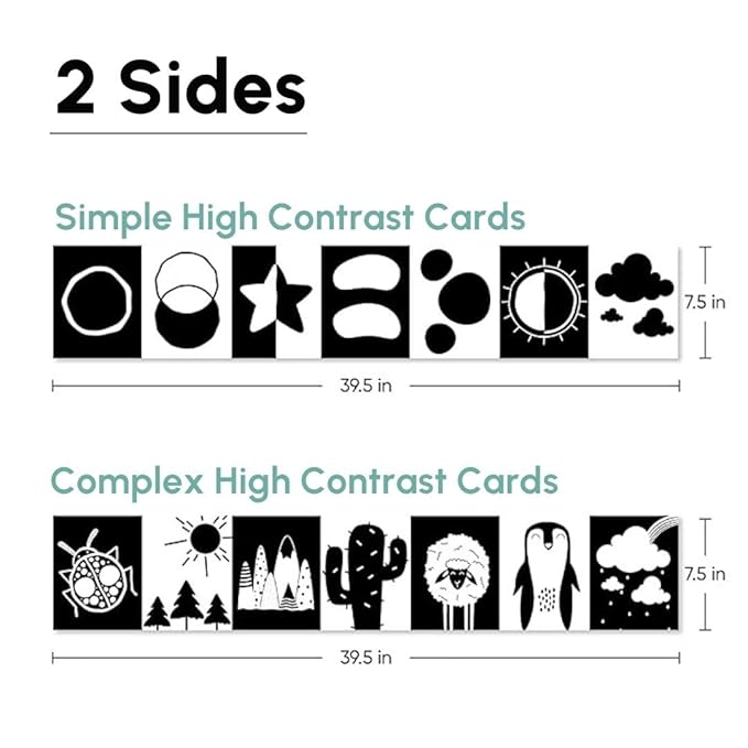 Curious Cub Montessori Flash Cards for Babies & Infants | Visual Stimulation & Sensory Development | Fun & Easy Learning for Toddlers