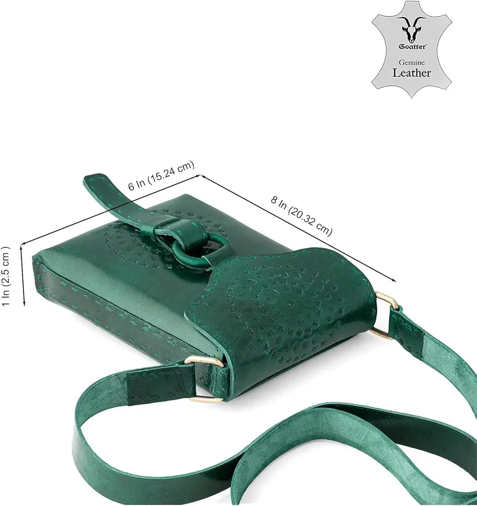 Goatter Genuine Leather Handmade Girls And Women’s Small Cross Body Sling Bag For Daily Use