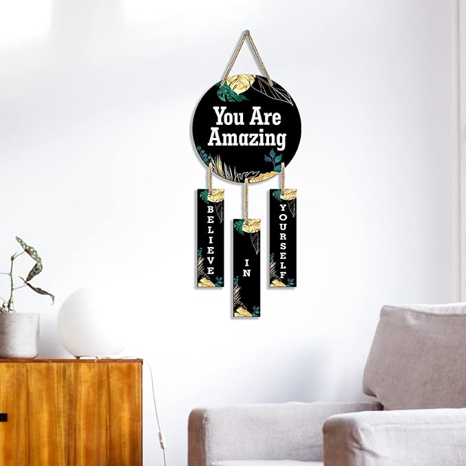 Sehaz Artworks Wooden Wall Hangings for Home Decoration Home Decor Items for Living Positive Room