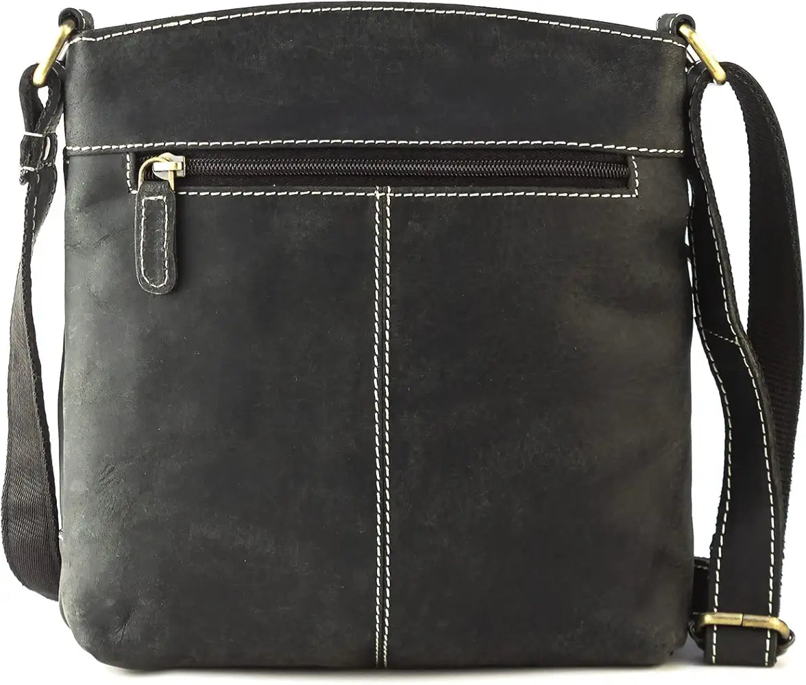 Goatter Genuine Leather 9.5" Inch Sling Cross-BodyBag for Girls And Women,