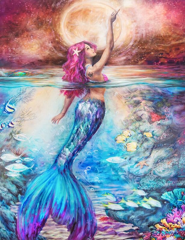 Trexee 5d Diamond Painting Kit For Adults & Kids 30 * 40cm Diy Diamond Painting By Numbers Kit Mermaid