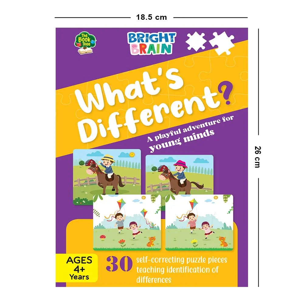 Bright Brain Match The Difference Puzzle – 30 Self-Correcting Sets for Preschoolers | Visual Matching Game for Kids Age 4+ | Fun Learning Toy by Majestic Book Club