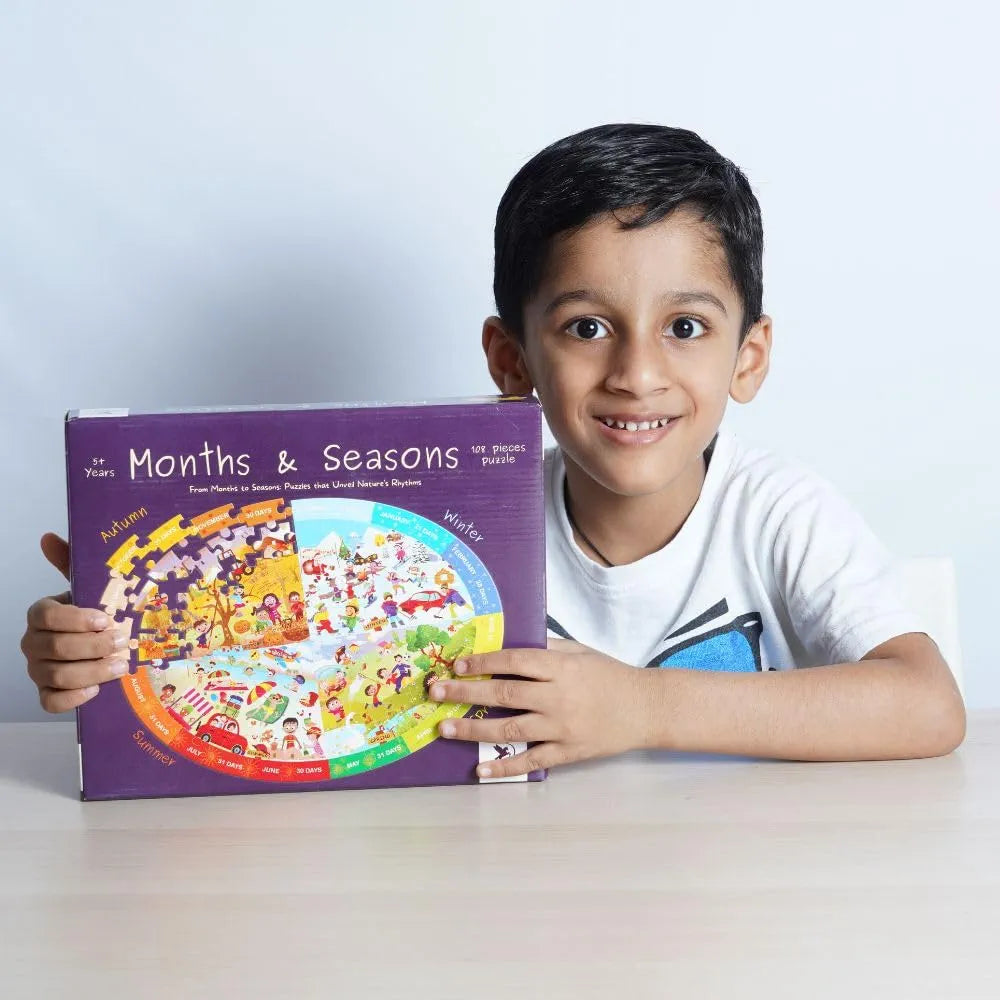 TOYKRAFTT Puzzles 5 Year Old Montessori Games, Toddler Puzzles for Boys and Girls Educational Games Age of 5 Years Above, Four Seasons Jigsaw Puzzle for Birthday Return Gifts Months & Seasons