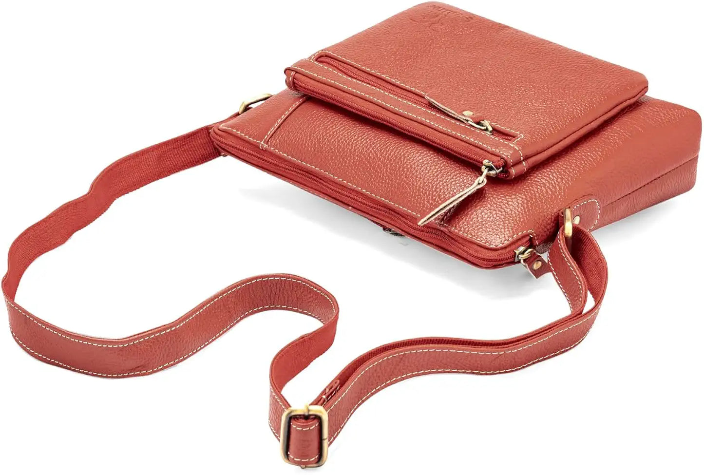 Goatter Genuine Leather 9" Inch Sling Cross-Body Bag For Women's