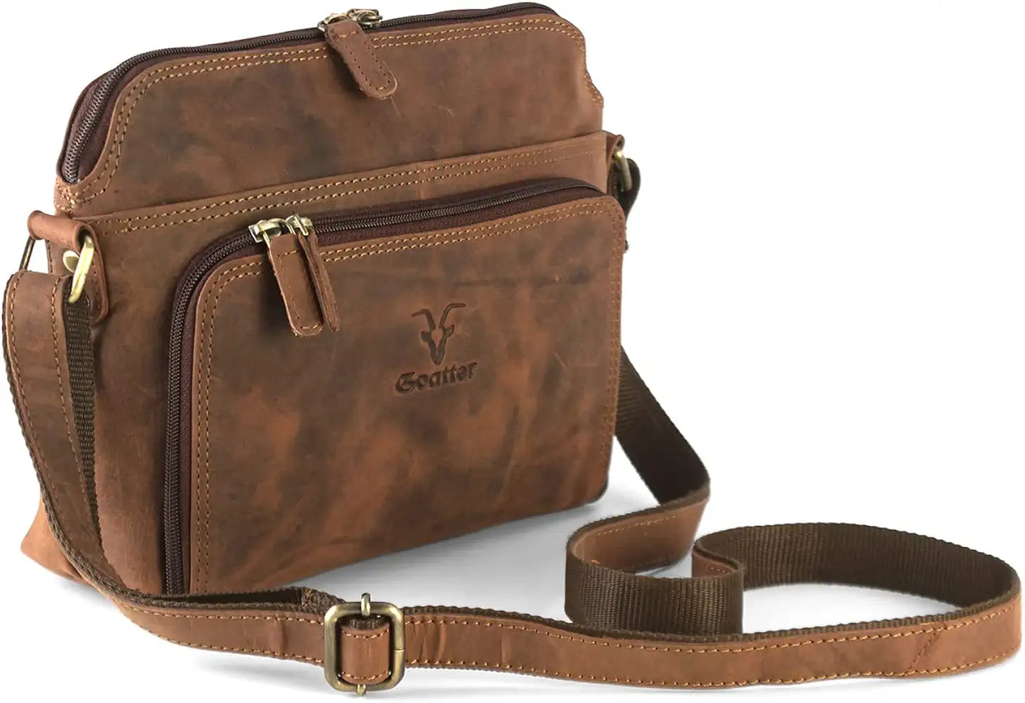 Goatter Genuine Leather Casual Sling Bag for Girls and Women