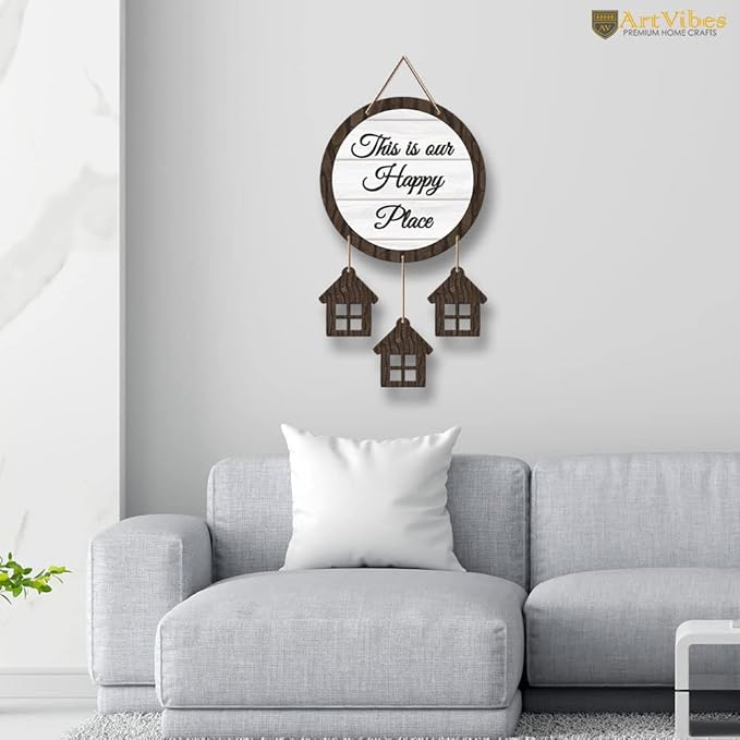 Artvibes Wooden Hanging Decorative Items for Home | Positive Quotes | Mdf Wall Decoration for Living Room | Artworks