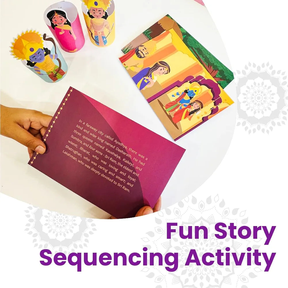 The Curious Bees - The Epic Tales of Ayodhya | 7 Activities Included | Activity Box for Kids, Craft Kit, Educational Kit, Fun & Learning Activity | Gift Hampers, Multicolor