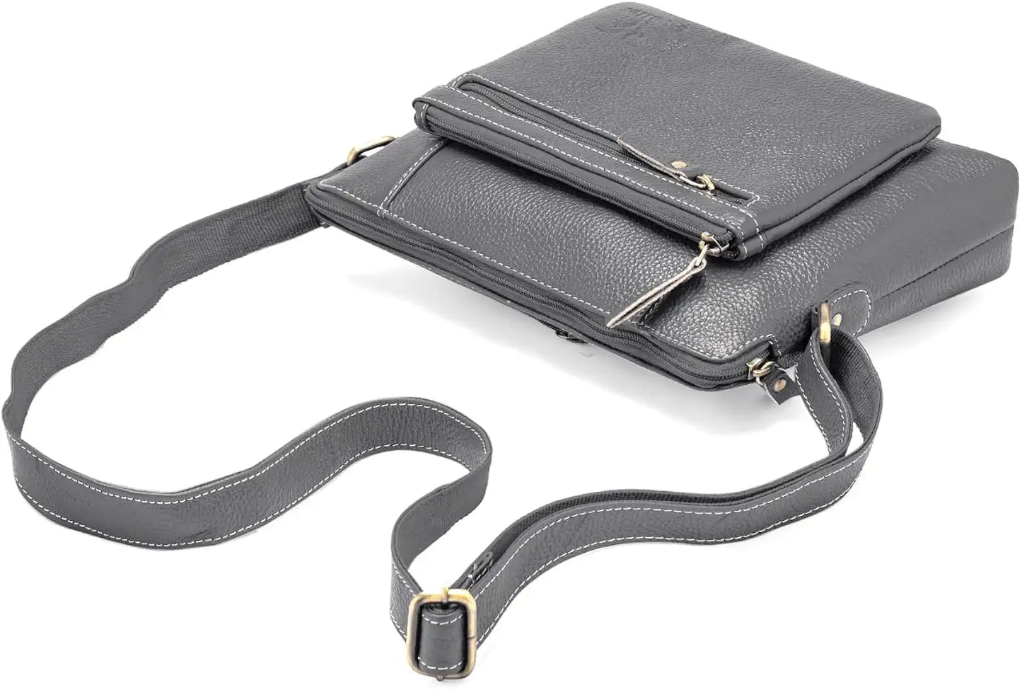 Goatter Genuine Leather 9" Inch Sling Cross-Body Bag For Women's