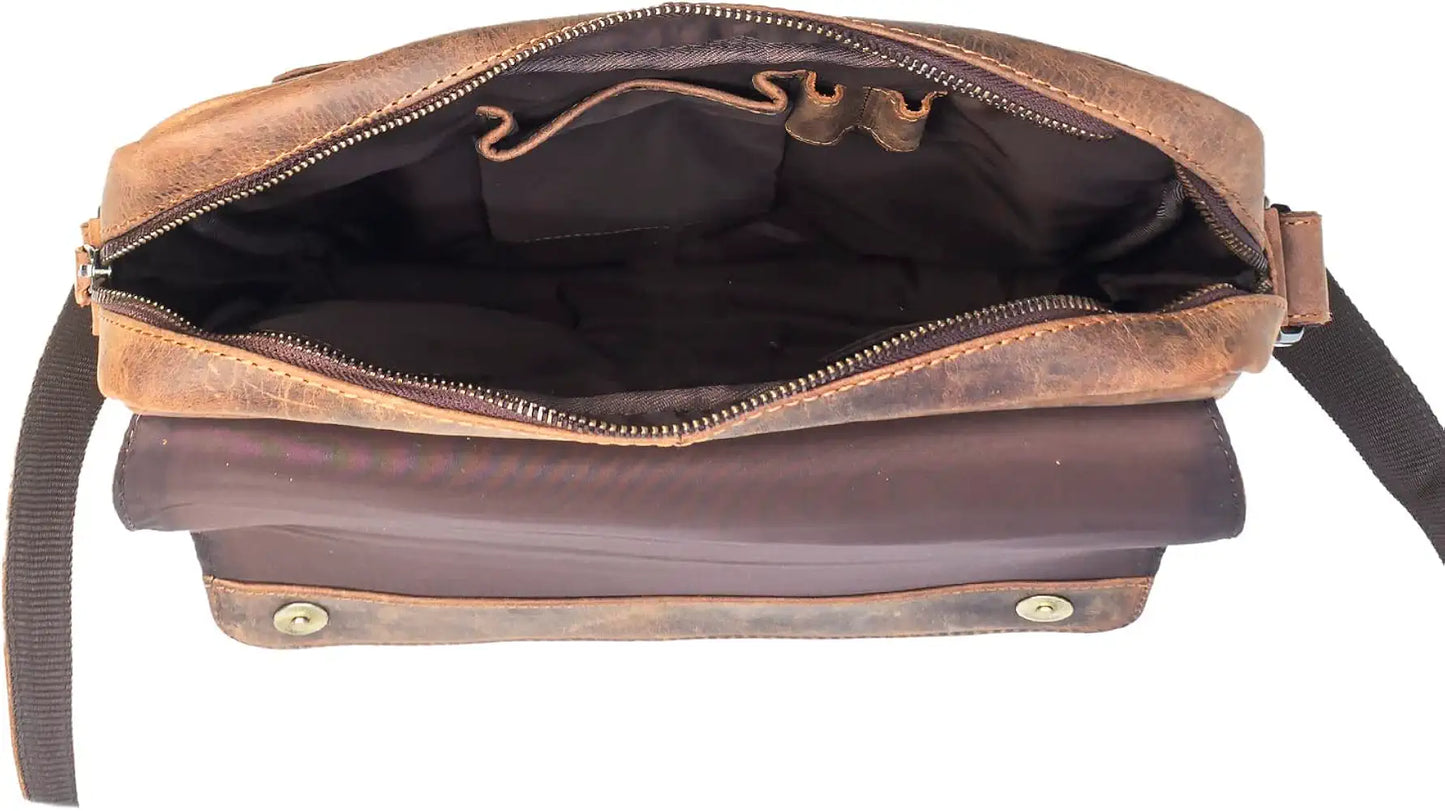 Goatter Genuine Leather 10" Inch Sling Bag For Unisex