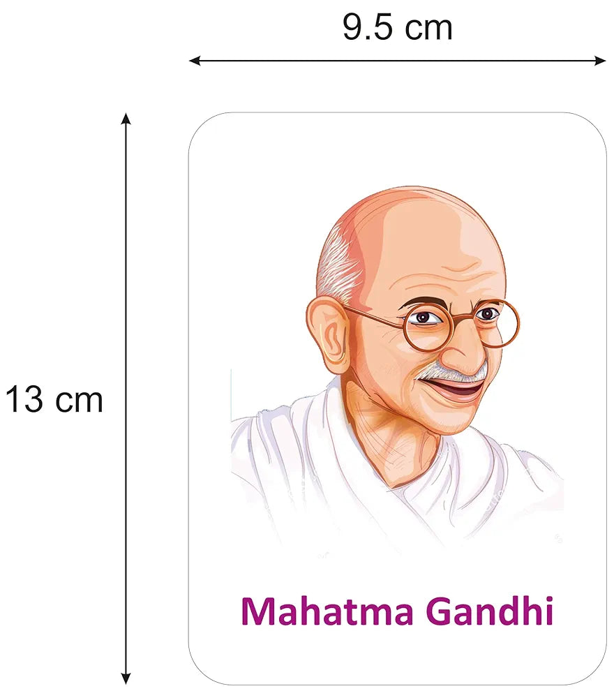 Gurukanth® Premium Freedom Fighters Flash Cards for Kids Early Learning | Easy & Fun Way of Learning 1 Year to 6 Years Babies Smart Toys