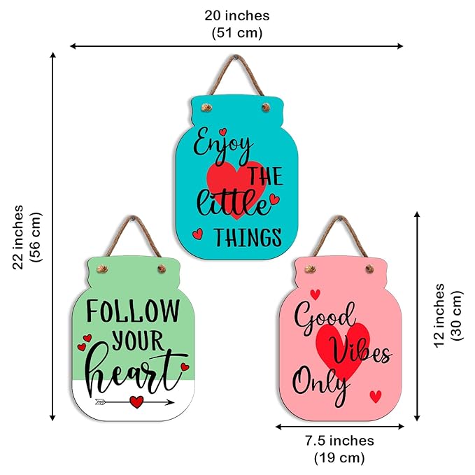 Sehaz Artworks Wall Hanging Decorative Items For Home Home Decor Items For Living Room Positive Vibes Only