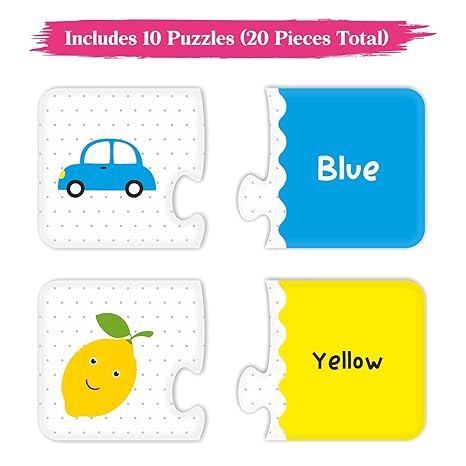 Webby Colours 2 Pieces Learning Pack Jigsaw Montessori Early Educational Pre School Puzzle