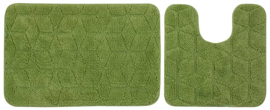 Saral Home Solid Antiskid Bathmat Set Colour Green