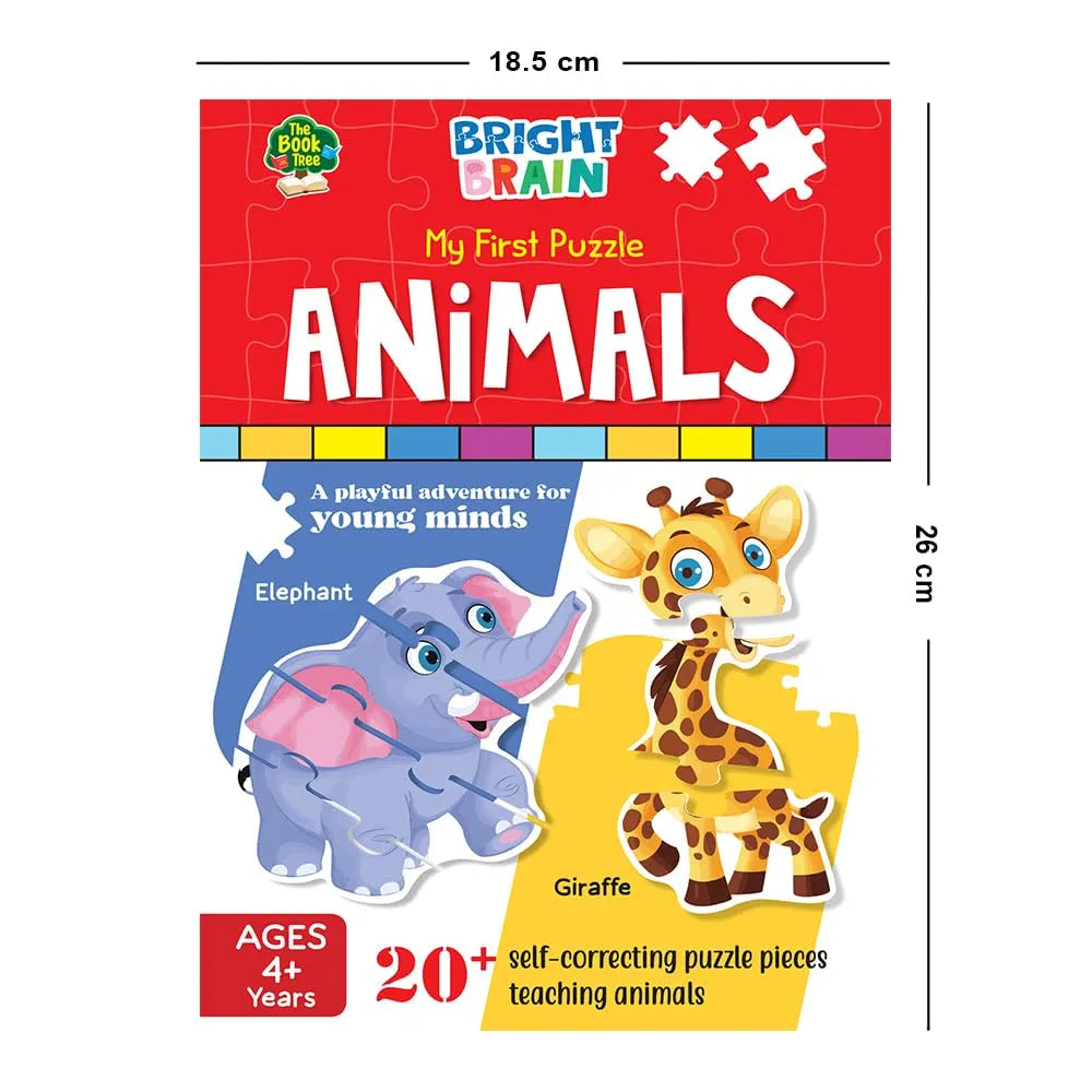 The Book Tree Animals Puzzle 20+ Big Size Piece Jigsaw Puzzle for Preschoolers, Educational Toy for Learning Animals, Gifts for Kids Ages 3 to 6 by Majestic Book Club