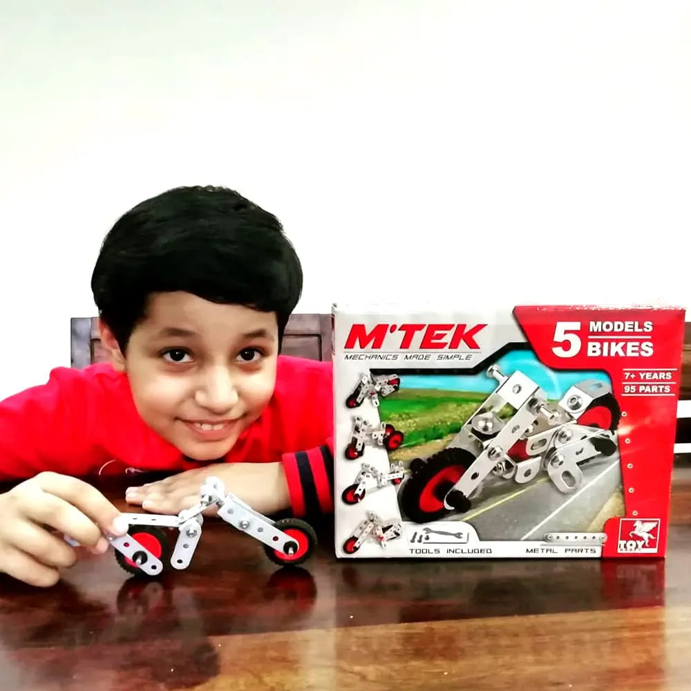 Toykraft: Mechanics Toys for Boys Girls, Mechanic Set, Birthday Gift for Boys Girls 5 6 7 8-Year-Old, STEM Toys, Ultimate Science Kit, Construction Set - 5-in-1 Multicolor