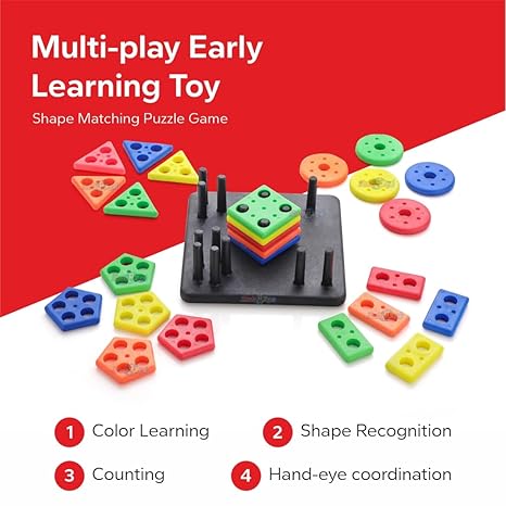 Zudo Toys Smart Activity Fun&Learning Geometrics Square-Educational&Learning Toys