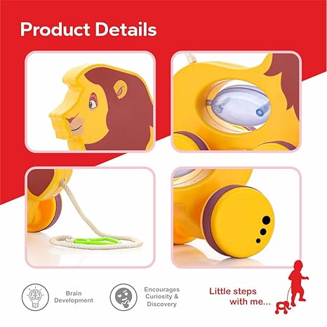 Zudo Pull Along Toddler Toy Pull Along Toy with Attractive Design Developmental Toy