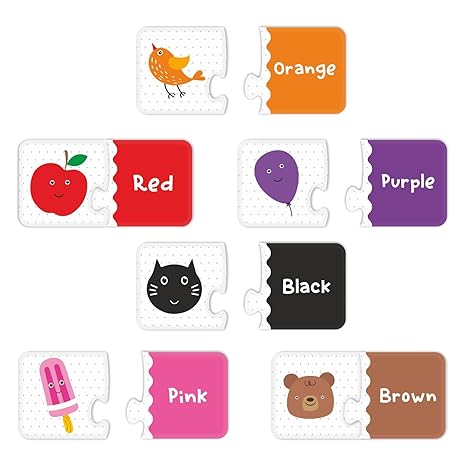 Webby Colours 2 Pieces Learning Pack Jigsaw Montessori Early Educational Pre School Puzzle