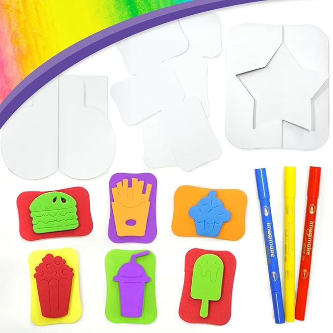 Imagimake Stamp Art Food Coloring & Stamping Set for Girls & Boys Multicolour