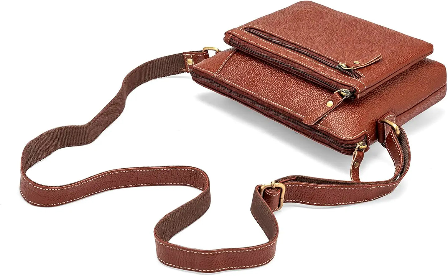 Goatter Genuine Leather 9" Inch Sling Cross-Body Bag For Women's