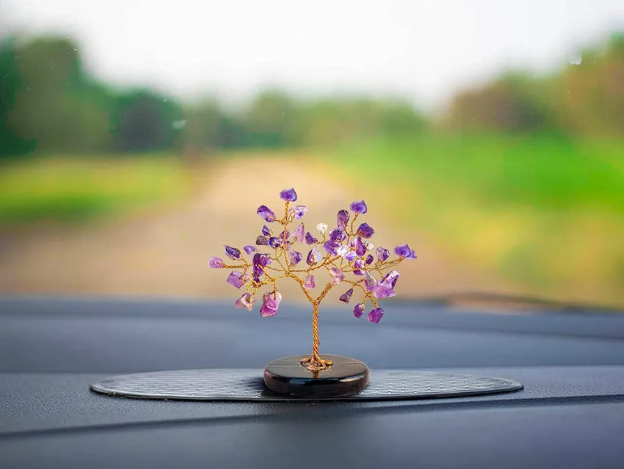 Reikved Amethyst Tree - Crystal Tree for Good Luck