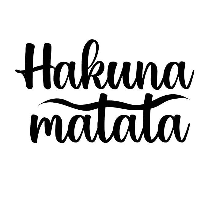 Ecraftindia Hakuna Matata Black Mdf Engineered Wooden Wall Art/ Hanging Cutout for Home Wall Decor