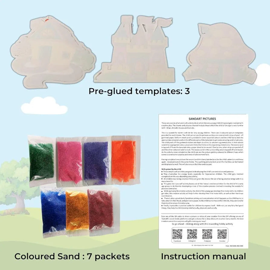 TOYKRAFTT Sand Art Activity Toy Pictures for 3+ Year Old Boys Girls, Gift for Girls Boys, Toddler Toys Games
