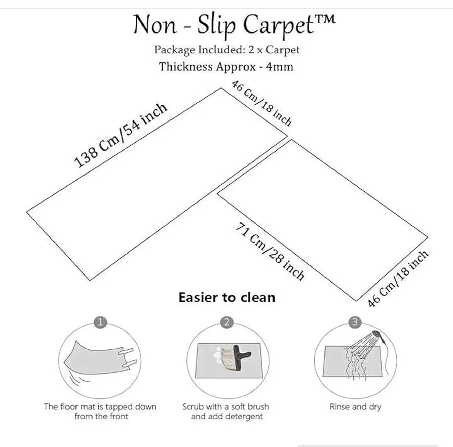 Ishro Home Kitchen Mats For Floor Anti Slip Waterproof Set Of 2 Pcs Colour The Wooden Spoons