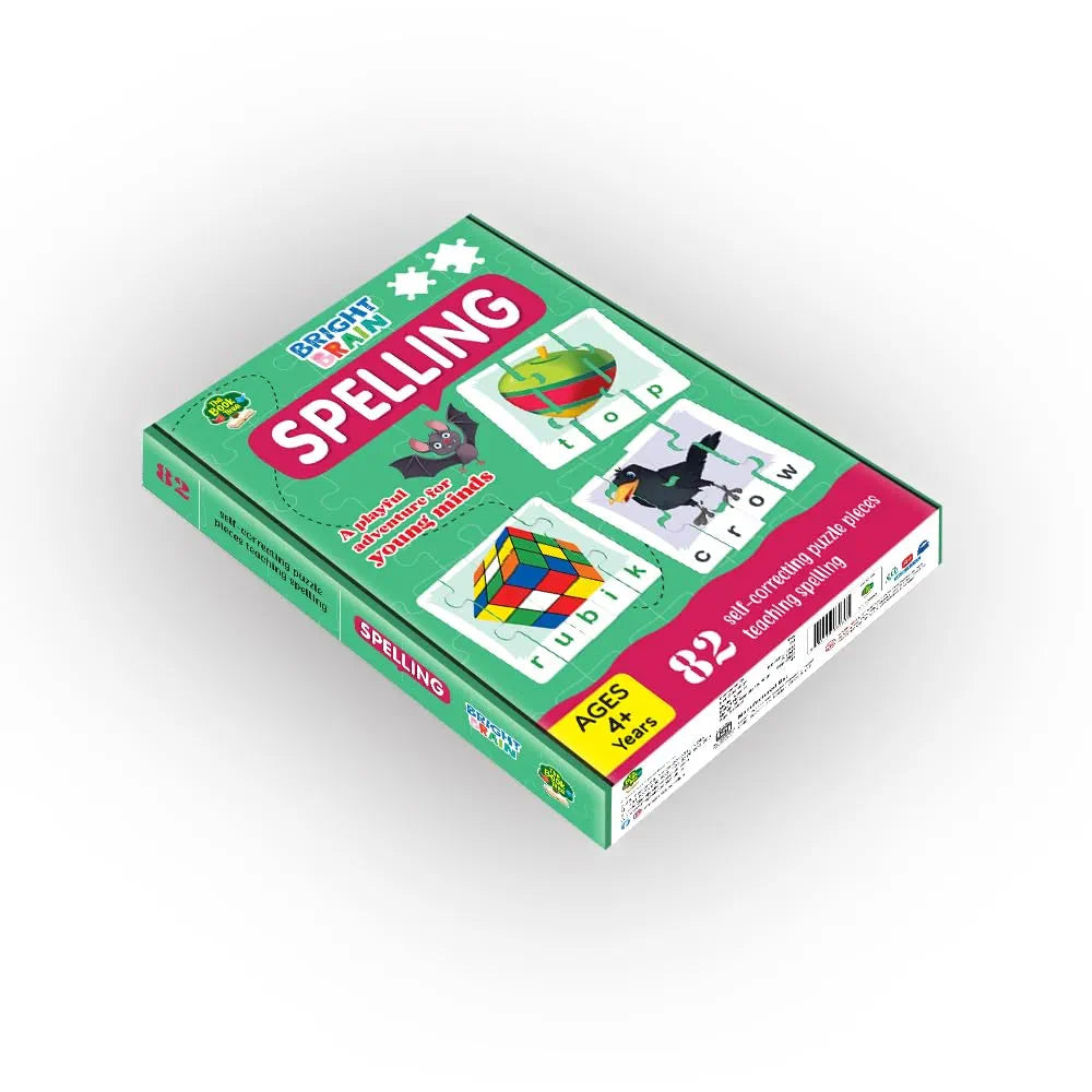 The Book Tree Bright Brain Spellings 82 Piece Jigsaw Puzzle for Preschoolers, Educational Toy for Learning Space, Gifts for Kids Ages 3 to 6 by Majestic Book Club