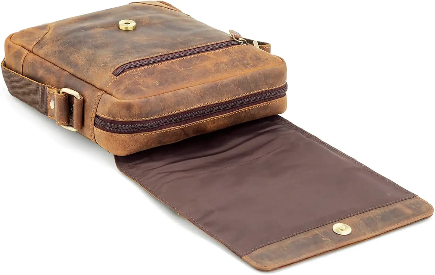 Goatter Genuine Leather 10" Inch Sling Bag For Unisex